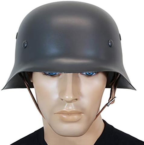 Epic Militaria Reproduction WW2 German Army M42 STEEL HELMET with Leather Liner & Chin Strap