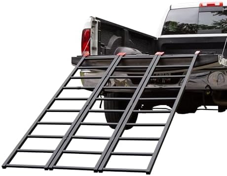 6' 3" ATV Loading Ramp for Truck/Trailer, 1,000 lb, Folding, Black Widow