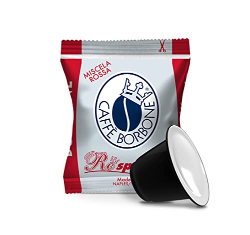 Caffè Borbone Miscela Nera Espresso Pods Compatible with Nespresso Original Machines, Dark Roast Black Blend, 100 Count Espresso Coffee Pods