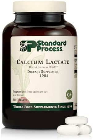 Standard Process - Calcium Lactate Powder - Bone Health & Immune Support - Calcium Magnesium Supplement for Bone Strength & Blood Health - Non-Dairy, Soy & Gluten-Free - 12 oz