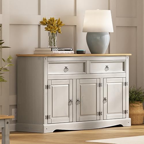 Furniture Dash Solid Wood Buffets & Sideboards 51.9" W, 16.9" D, 31.7" H - Kitchen, Bar and Liquor Cabinet, Kitchen Island, Entertainment Center