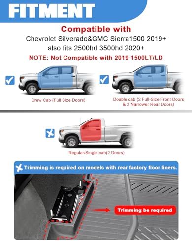 FengYu Under Seat Storage Box for 2015-2026 Ford F-150 F150 SuperCrew Cab | 2017-2026 F-250/F-350/F-450/F-550 Super Duty,F-150 Rear Underseat Storage Truck Organizer Tool Box