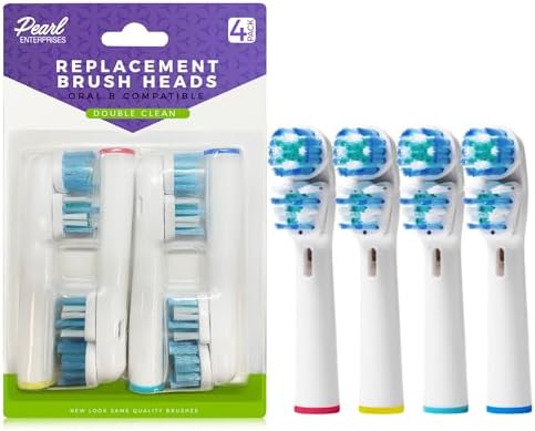 Replacement Brush Heads Compatible with Oral b Braun- 12 Electric Toothbrush Heads for Oralb- Double Clean
