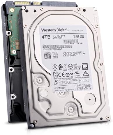 Hitachi 2022 HGST WD Ultrastar HUS726T4TALE6L4 4TB 7200 RPM 512e SATA 6Gb/s 3.5-inch Internal Hard Disk Drive (Renewed)
