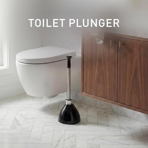 simplehuman Toilet Brush with Caddy Stainless Steel, Black