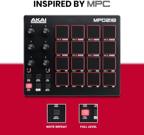 Akai Professional MPD218 USB MIDI Pad Controller
