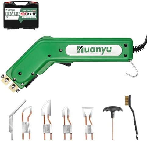 Electric Hot Knife Rope Fabric Cutting Tool Kit 4 Blades 600° C | Pro Fabric Cutting Heat Cutter 100W Heat Sealer for Sponge Cloth Board Webbing