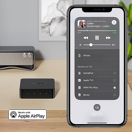 WiiM Pro Plus Music Streamer for Stereo Systems, Modernize Your Hi-Fi | Upgrade Your Stereo with Hi-Res Streaming, AirPlay 2, Spotify Connect
