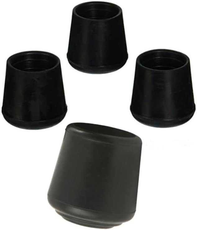 AKOAK 4 Pieces Table Chair Rubber Leg Tips Caps,1-1/4 Inch,Black