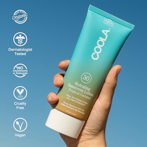 COOLA Organic Sunscreen SPF 30 Sunblock Body Lotion, Dermatologist Tested Skin Care For Daily Protection, Vegan And Gluten Free, 5 Fl Oz