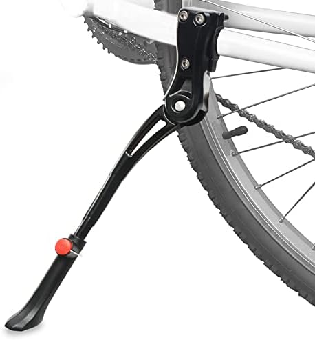 TOPCABIN Bike Kickstand Adjustable Aluminium Alloy Bicycle Kickstand Bike Side Kickstand Fit for 22" 24" 26" 28" Mountain Bike Road cycling/BMX/MTB (Black for 22-24-26-27-28 inch bike)
