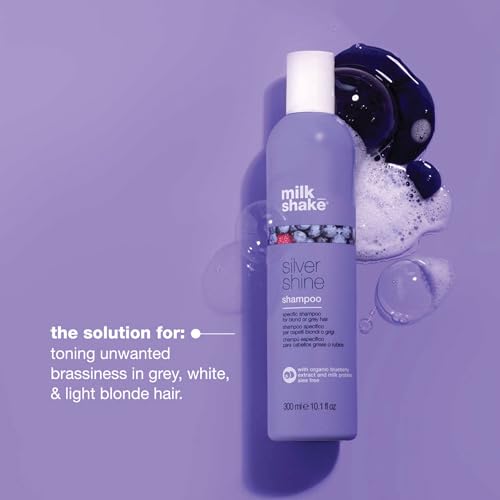milk_shake silver shine shampoo | purple shampoo to help reduce yellow and brass in white