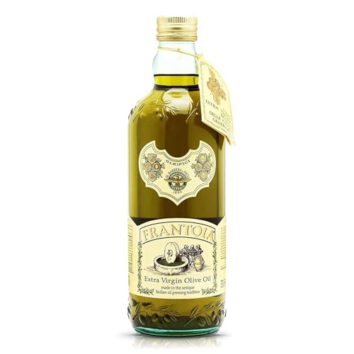 Frantoia Extra Virgin Olive Oil, 33.8 fl oz (1 Liter) – Award-Winning Sicilian EVOO Made from Biancolilla