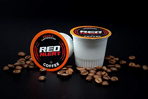 Red Alert Coffee Extra Strong Coffee Pods (Recyclable) Compatible With 2.0 Keurig K Cup Brewers, Caffeine, 40 Count (Pack of 1)