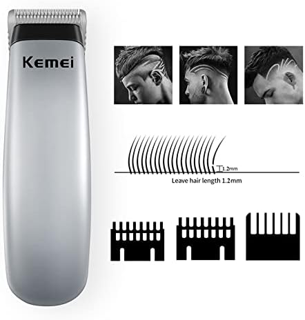KEMEI Mini Clippers Trimmer Groomer Cordless Self-Haircut Kit Styling Shears with Stainless Steel | Cordless Self-Haircut Kit