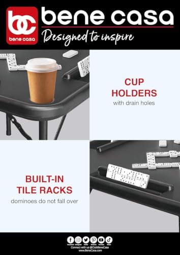 Benecasa Blow Mold Domino Game Table