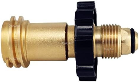 Propane Tank Adapter POL to QCC1 Converts Old Tank Valve to New Connection | Universal Fit 100 lb POL to QCC1 Type 1 Propane Adapter with Wrench and Hand Wheel for Old Tank Valve to New Hose Connection