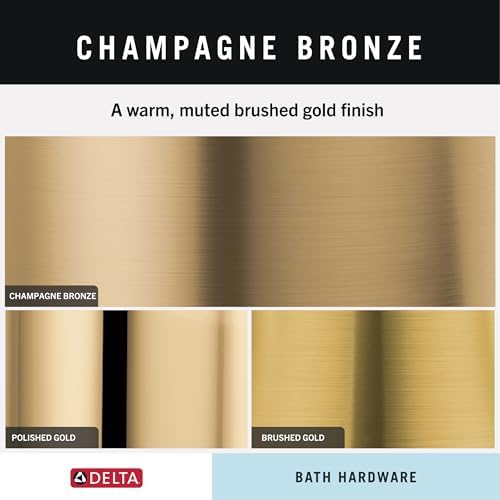 Delta Traditional (1-Pack) 24" Shower Grab Bar ADA Compliant Champagne Bronze 450 lb Capacity Bathroom Safety Handle for Shower