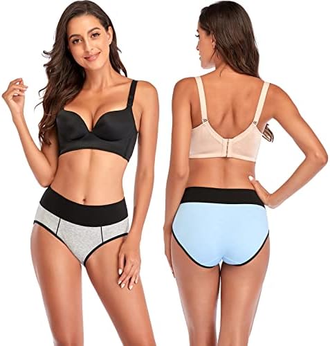 Annenmy Postpartum Underwear Women High Waisted Cotton Underwear Breathable C Section Panties Tummy Control Briefs