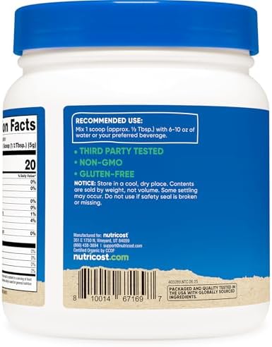 Nutricost Organic Beet Root Powder (1 LB) Certified USDA Organic