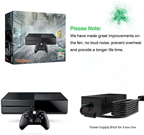 Power Supply Brick for Xbox One, Xbox Power Supply Brick Cord AC Adapter Power Supply Charger Replacement for X Box One