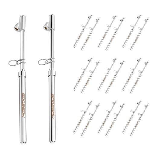 GODESON Dual Head Tire Pressure Gauge,Heavy Duty Tire Pressure Gauge Range 10-150PSI; 1-10Bar,Dual Head Truck Air Pressure Gauge (Pack of 2)