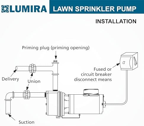 2 HP, 83 GPM, Lawn/Irrigation/Garden Sprinkler Pump, Cast Iron, 230V Single Phase
