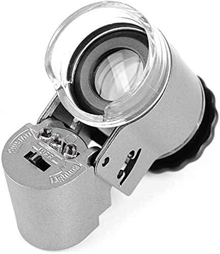 Mini 20X Folding Pocket Magnifier with Metal Case - Portable Reading Magnifying Glass for Inspection, Jewelry, Coins, Hobby, Travel