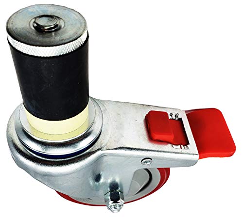 4" NSF Certified Total Locking Caster Wheels (Set of 4) for Stainless Steel Kitchen Prep Tables – Commercial Grade, Fits 1-1/2" ID Tubing