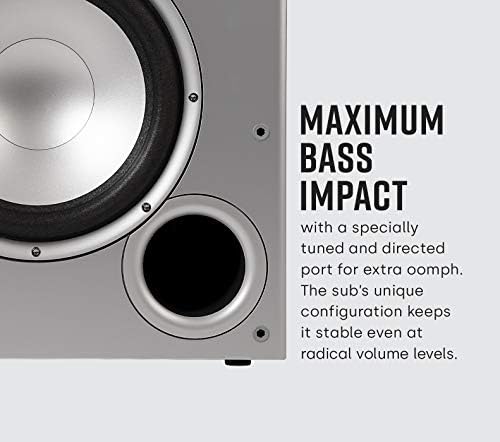 Polk Audio PSW10 10" Subwoofer, Big Bass Compact Design, Up to 100 Watts