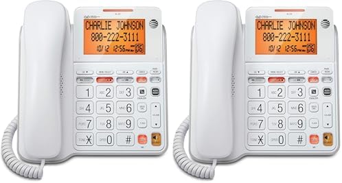 AT&T CL4940 Corded Phone with Digital Answering System, Caller ID, Large Tilt Display