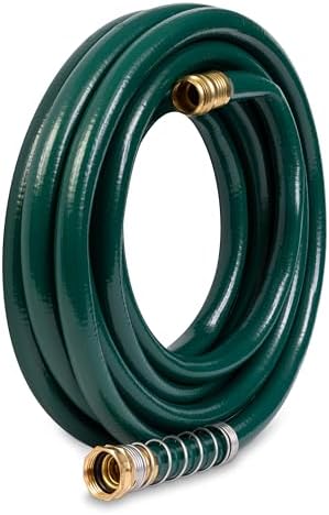 Gilmour 864751-1001 75ft Heavy Duty Flexogen Garden Hose, 5/8" Diameter | Heavy Duty Build, 500 PSI, Kink-Resistant Layers, Brass Fittings, All-Weather Durability, Made in USA