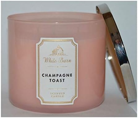 Bath and Body Works White Barn Champagne Toast 3 Wick Candle 14.5 Ounce Basic White Barn Label