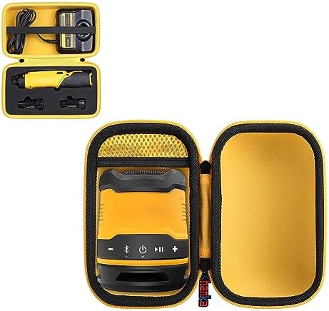 khanka Hard Storage Case for Dewalt DCR008 USB-C Speaker+DCF682N1/DCF680N2 | EVA Hard Shell, Mesh Pocket Accessory Storage, Workshop Tool Storage