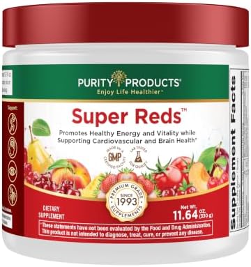 Purity Products Super Reds Powder Phytonutrient Superfood Drink Mix w/FloraGLO Lutein - Phytonutrient Blend containing Polyphenols