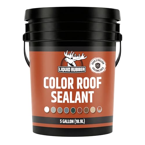 Liquid Rubber Color Roof Sealant - Flat & Metal, White, 1 Gallon | Elastomeric Roof Coating - Waterproof, UV-Stable & Flexible - Compatible with Low-Slope Roofs, Resists Cracking & Chipping