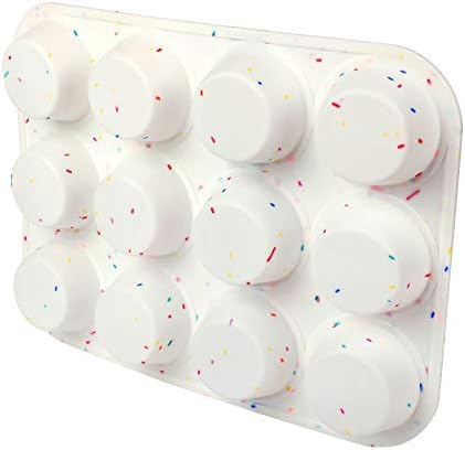 SHEbaking Silicone Muffin Pan for Baking Regular 12 Cups Cupcake Pans Muffin Tin Non-stick Muffin Tray Mold Easy Release,Durable,BPA Free