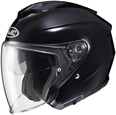 HJC i30 Solid Natural Motorcycle Helmet, DOT Approved (Black, Medium)