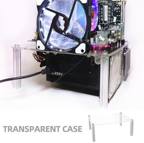 HOMSFOU Open Air Pc Case Bracket Micro ATX Motherboard Stand Open Frame Computer Case Compact Design for Component Testing and Custom Builds