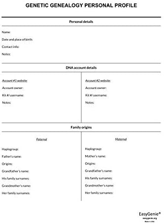 DNA Triangulation Kit for Genealogy | Match & Ancestor Forms