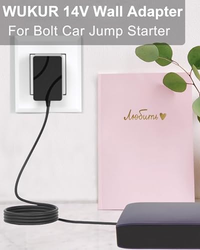 14V Charger Cord for Halo Bolt Air 58830 57720 Portable Car Battery Jump Starter