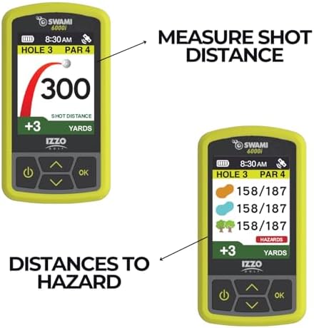 Izzo Swami 6000 Handheld Golf GPS Water-Resistant Color Display With 38, 000 Course Maps & Scorekeeper Model may vary | 38, 000 course maps