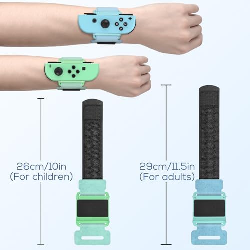YUANHOT Adjustable Wrist Bands for Switch Joy-Con, Dance Workout, 2 Pack