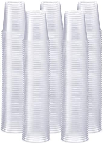 GUSTO 7 oz Clear Plastic Cups [500 Count] Disposable Cold Drinking Cups