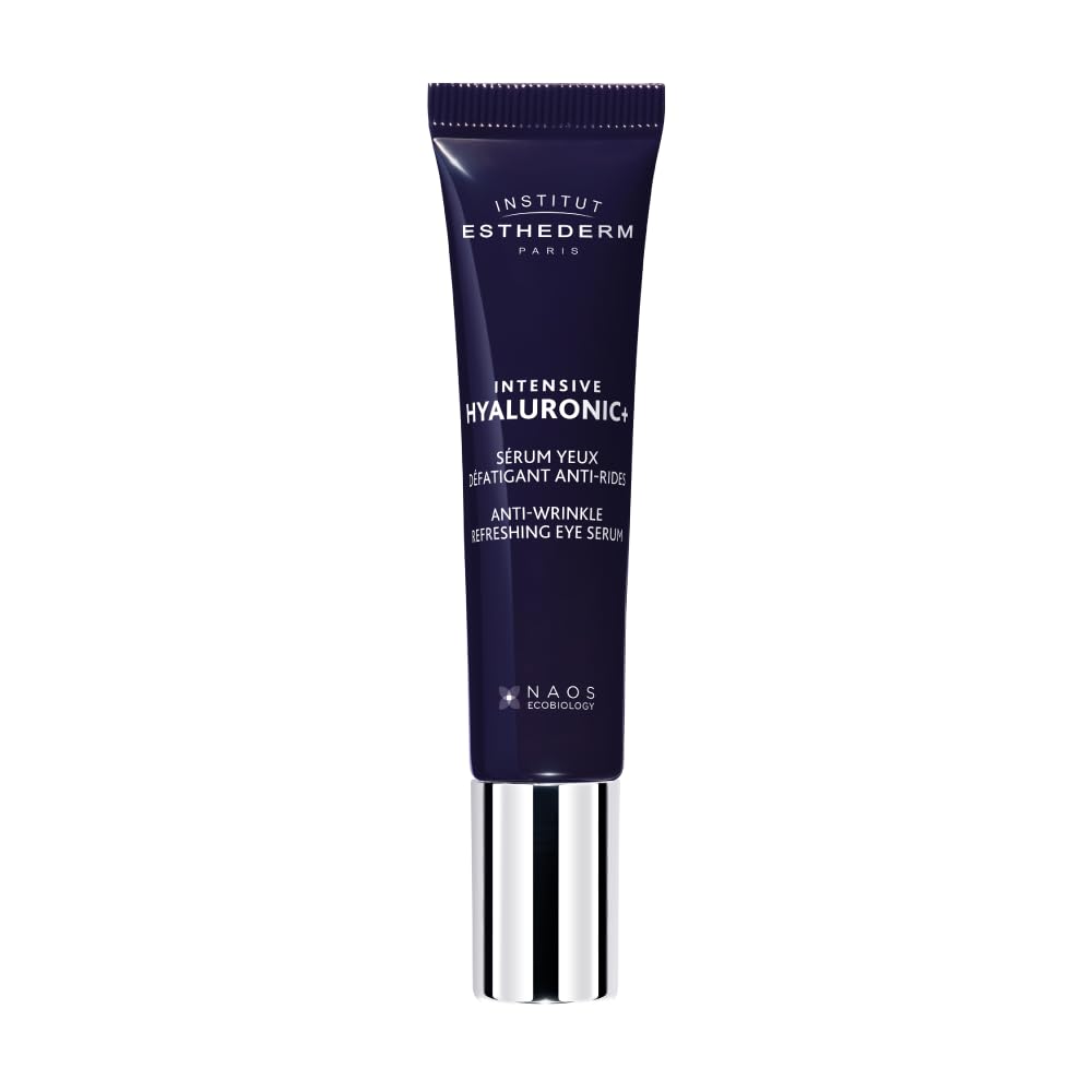 Institut Esthederm – Intensive Hyaluronic+ Anti-Wrinkles Refreshing Eye Serum - 0.5 fl. oz. | Hyaluronic+ eye serum reduces wrinkles and fine