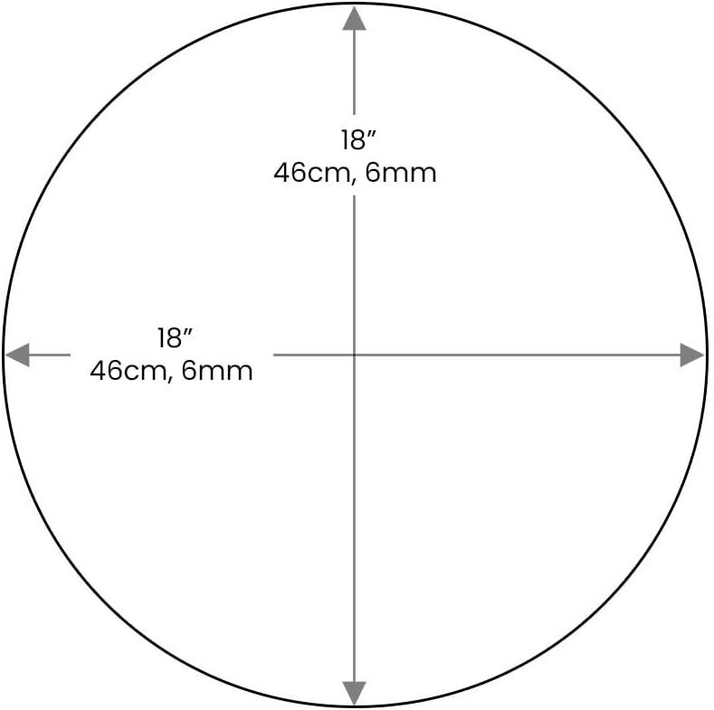 24 inch Round Glass Table Top - Tempered - 3/8" Thick Glass Surface, Safe Pencil Edge, Multipurpose for Dining Table, Patio, Coffee and End Table