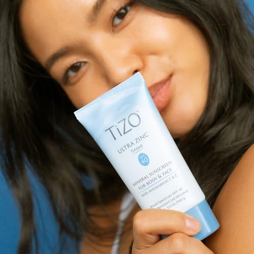 TIZO Ultra Zinc Body Face Sunscreen Tinted SPF 40, 3.5 oz