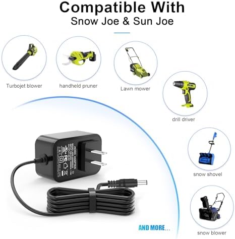 24V Charger for Snow Joe & Sun Joe 24V IBAT24 and 24VBAT Series Batteries | Compatible with 24VBAT 24VBAT-LTE 24VBAT-LT 24VBAT-XR 24VBAT-LTW
