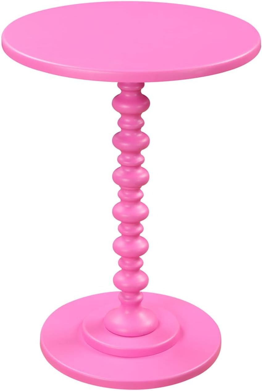 Convenience Concepts Palm Beach Spindle Table 17.75" - Traditional Round End Table for Living Room, Turned Solid Wood Side Table, Classic Display Pedestal Table, Espresso