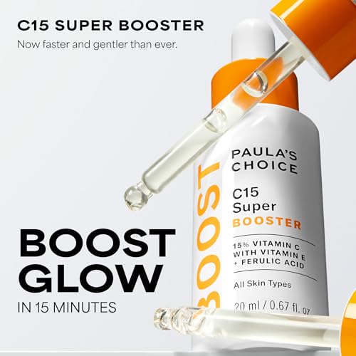 Paula's Choice BOOST C15 Super Booster 15% Vitamin C Face Serum | Daily Serum with Vitamin E & Ferulic Acid for Discoloration & Glow, Fragrance-Free